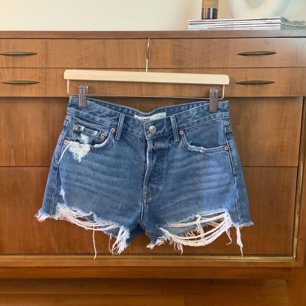 Grlfrnd Women's Blue and Navy Shorts